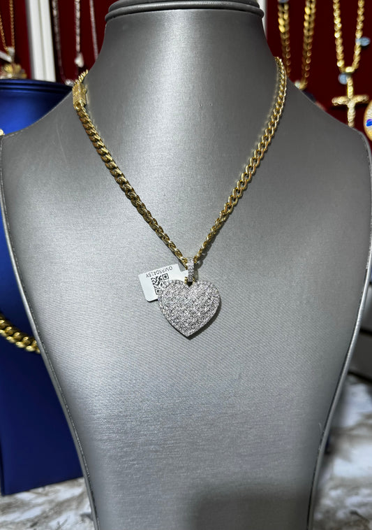 14k Gold chain & 14k Gold pendant with diamonds