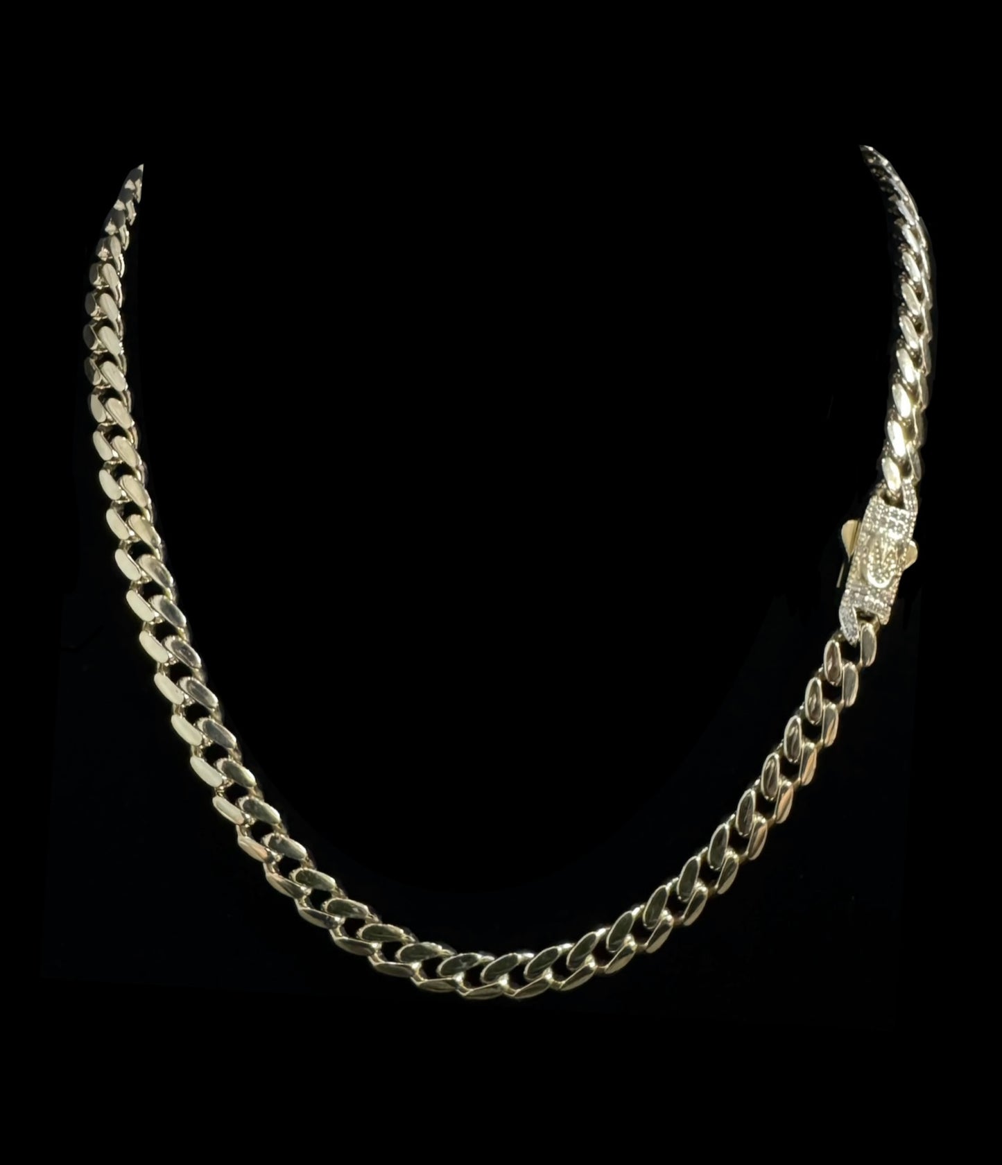 14K Gold Semi-Solid Monaco Style Chain