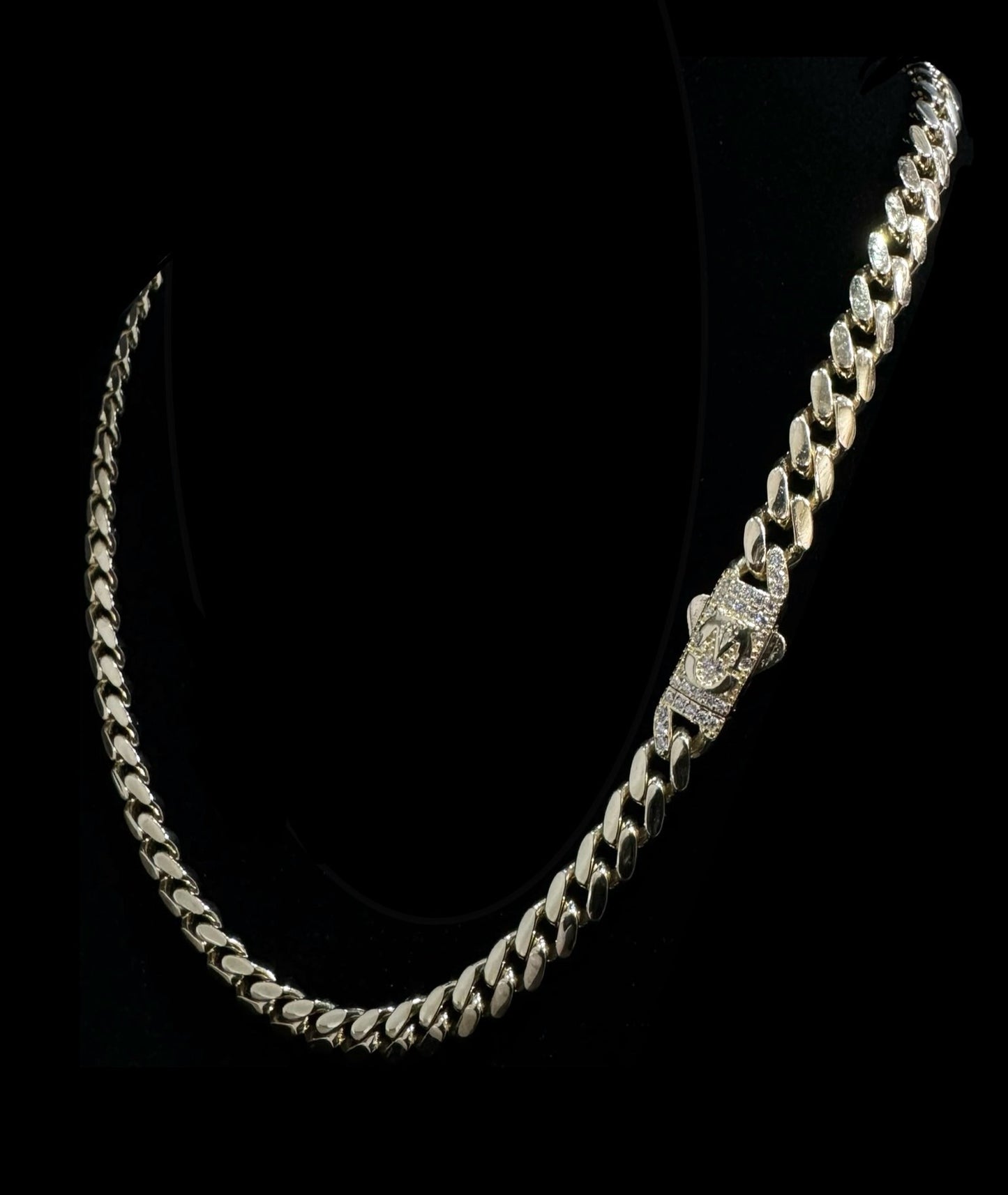 14K Gold Semi-Solid Monaco Style Chain