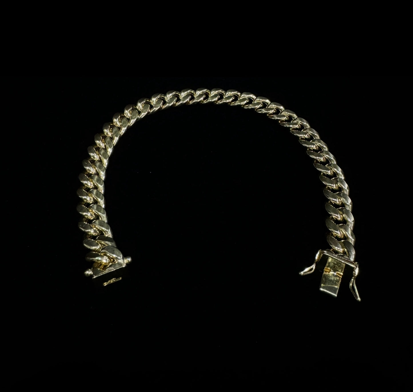 14K Gold Semi-Solid Miami Cuban Link Bracelet