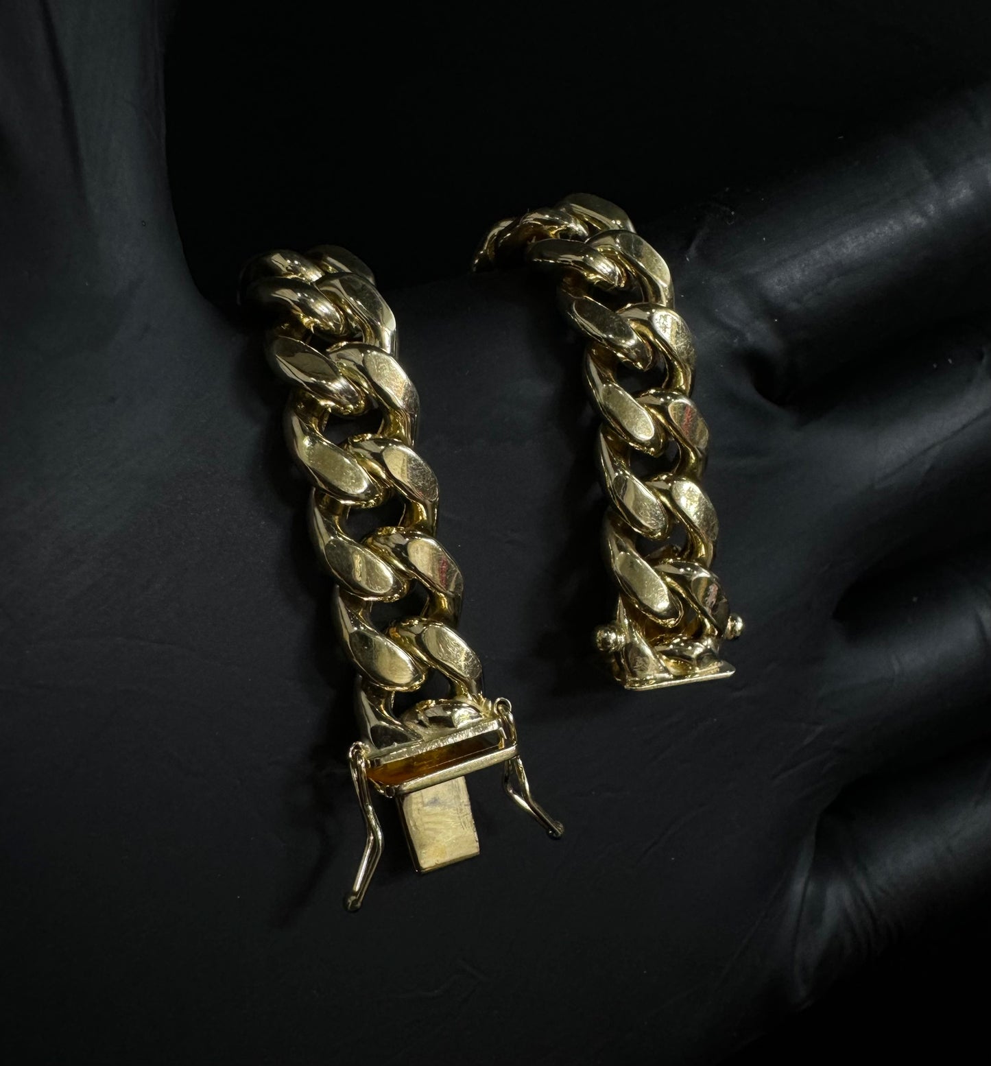 14K Gold Semi-Solid Miami Cuban Link Bracelet