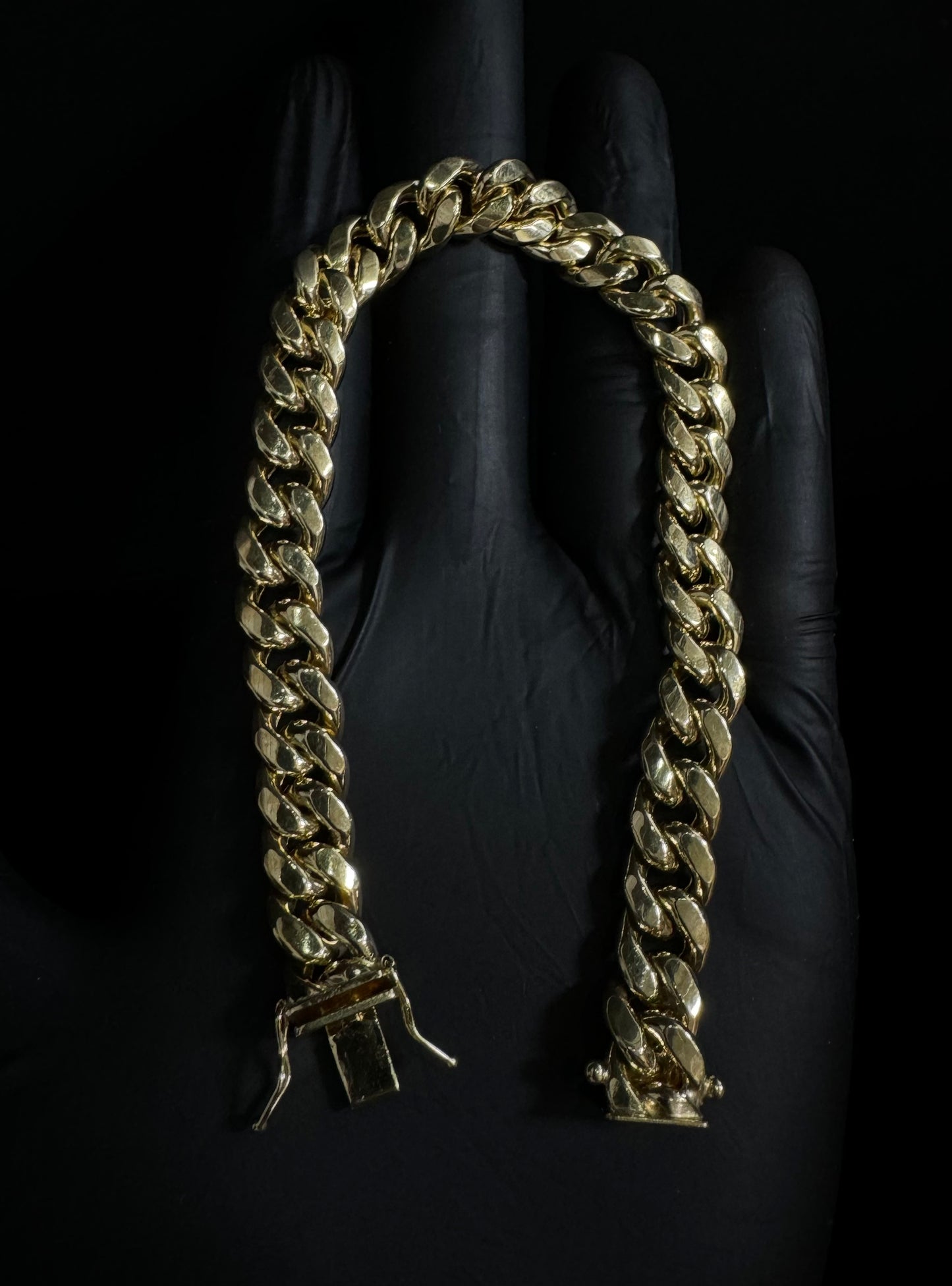 14K Gold Semi-Solid Miami Cuban Link Bracelet