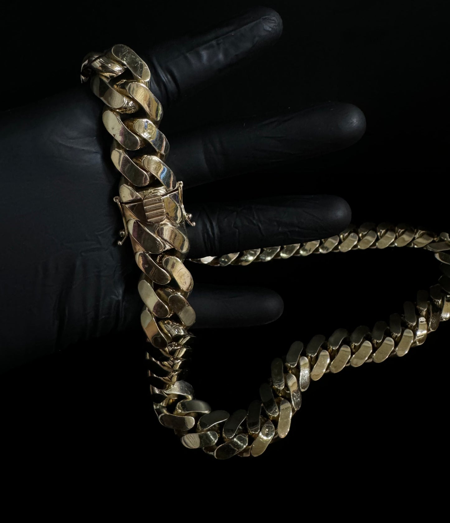 14K Gold Hollow Miami Cuban Link Chain